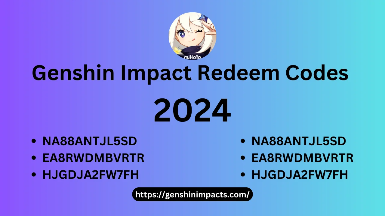 Genshin Impact Redeem Codes